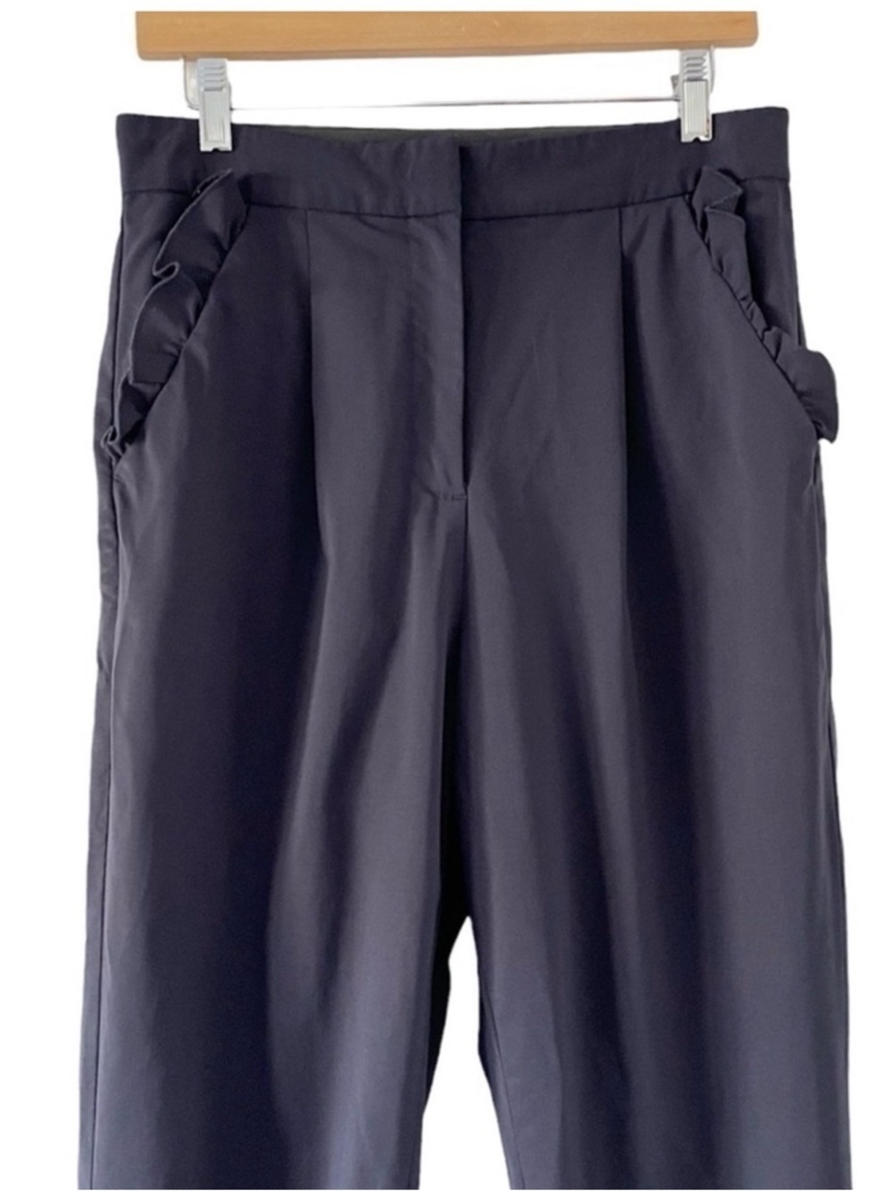 Rebecca Taylor Spring Suiting Ruffle Pants - Picture 7 of 11